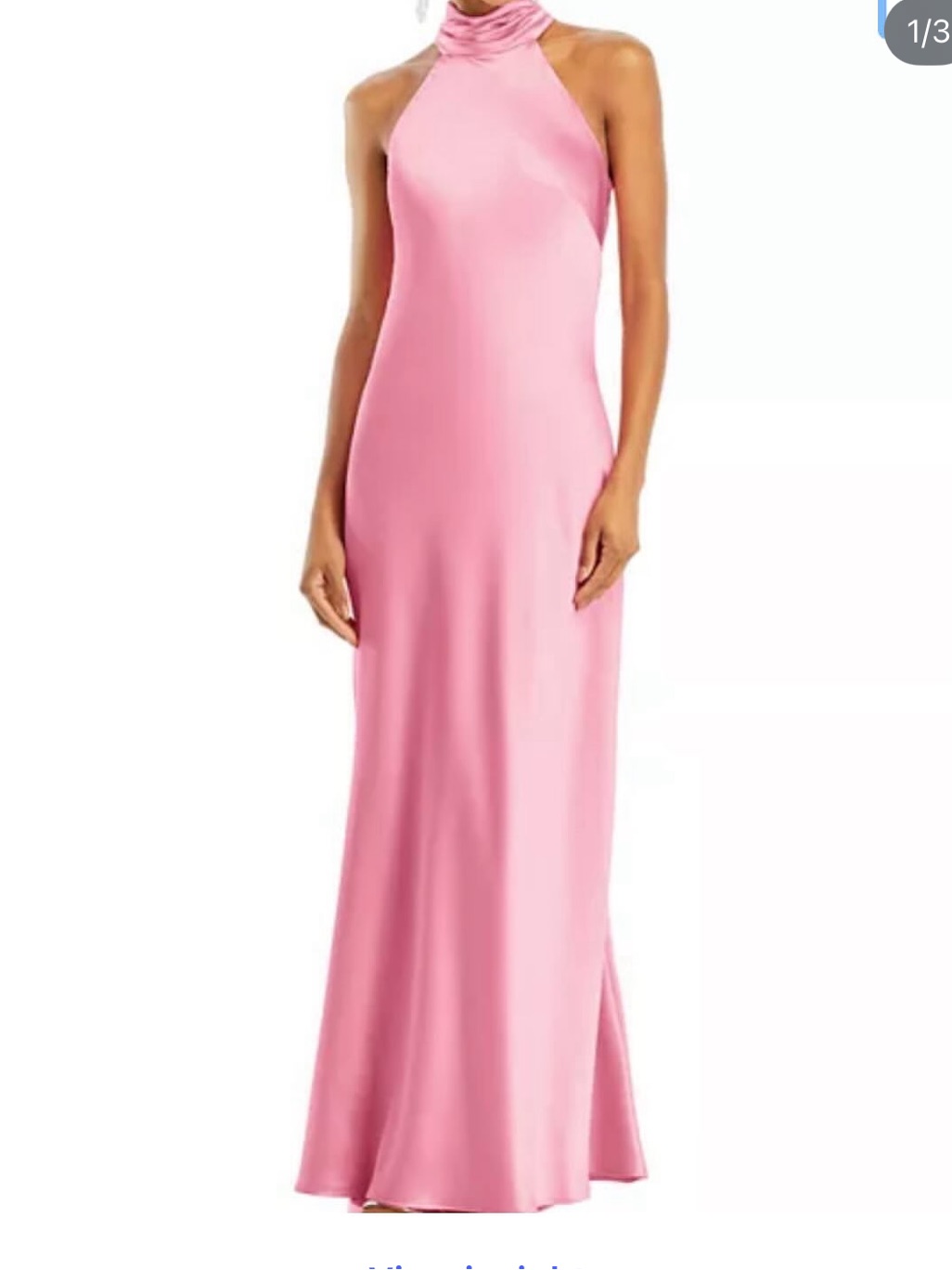 Aqua Sleeveless Satin Gown